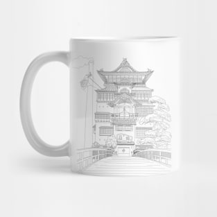 Bath House Japanese Anime Illustration Mug